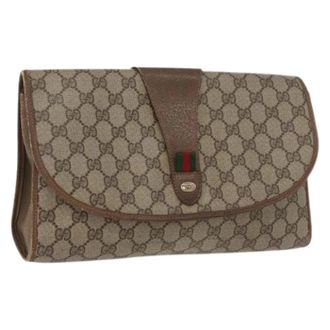 Gucci Pre-owned Clutches, female, Beige, Size: ONE SIZE Pre-owned Vintage Clutch Bag