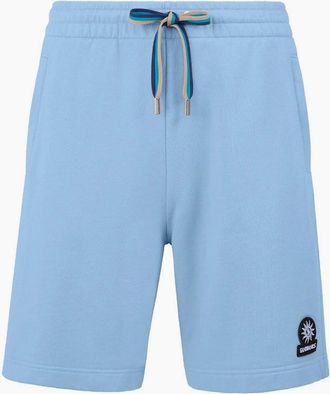 Sandbanks Mens Sandbanks Badge Logo Shorts S1-26 Dusty Blue - Size: 33/32/32