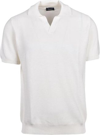 Drumohr Cotton Knit Polo Shirt - White