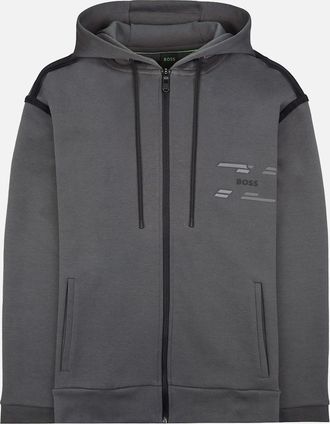 HUGO BOSS Mens Hugo Boss Saggy Tape Tracksuit Top Grey 027 - Size: Regular/36