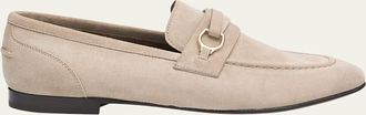 Brunello Cucinelli Suede Loafers with Horsebit Strap