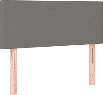 vidaXL Cabecero Con Led De Tela Gris Oscuro 90x5x78/88 Cm Vidaxl