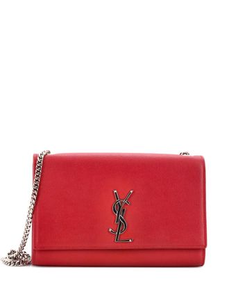 Saint Laurent Classic Monogram Grainy Leather Medium crossbody bag - Rood