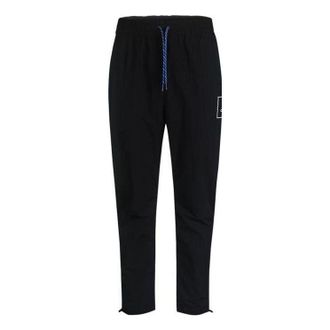 adidas Mens adidas Woven Pants Logo Printing Pattern Lacing Straight Sports Pants/Trousers/Joggers Black FR7208