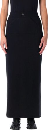 Coperni Womens Organic Cotton Jogging Skirt - Black - Size Medium