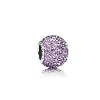 Pandora Charm Bola Pav&eacute; - Accessories - Mujer - P&uacute;rpura - ONE SIZE