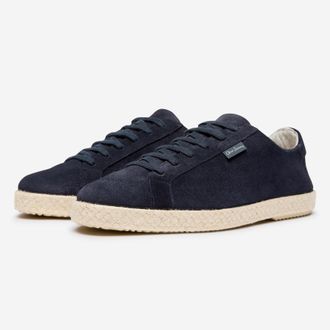 Oliver Sweeney Mens Suede Espadrille Trainers - Navy - Size UK 8