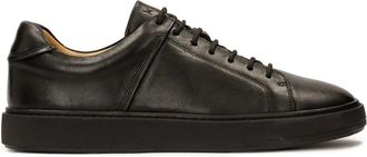 Kazar Zwarte casual leren sneakers - Heren - Sneakers - Zwart - 44 EU - Leer - Schoenen