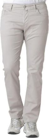 Jacob Cohen Slim Comfortabele Bard Jeans van Katoen - Heren - Chinos - Beige - W30 - Katoen - Broeken