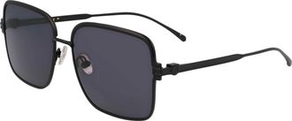 Ferragamo Grey Square Ladies Sunglasses SF317S 002 57