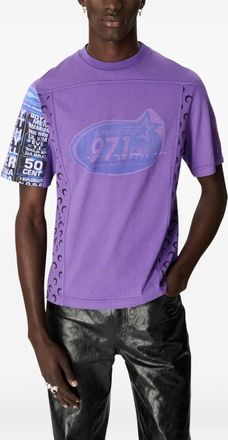 Marine Serre T-shirt in jersey con stampa - Viola