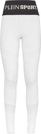 Plein Sport Jogging Leggings - Dames - Trainingsleggings - Wit - L - Polyester - Fitness