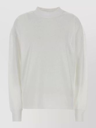 The Row raveena cotton oversize mock neck top