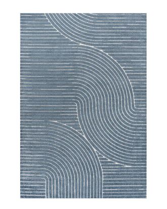 Jonathan Y Designs Jonathan Y Hallie High-Low Minimalist Curve Geometric Indoor/Outdoor Area Rug