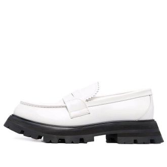 Alexander McQueen (WMNS) Alexander McQueen Wander Loafer Shoes White Black 666328WHZ809358