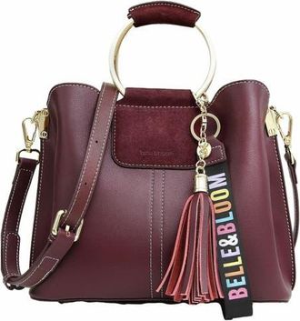 Belle & Bloom Twilight Leather Crossbody Bag in Merlot at Nordstrom