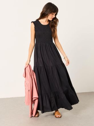 Fat Face FatFace Anais Black Regular Maxi Dress