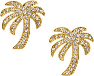 Palm Angels Segno Oorbellen - Dames - Accessoires - Geel - Maat: ONE Size