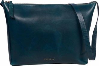 Burkely Leather Shoulder Bag Fine Florence Crossbody Bag Teal Petrol