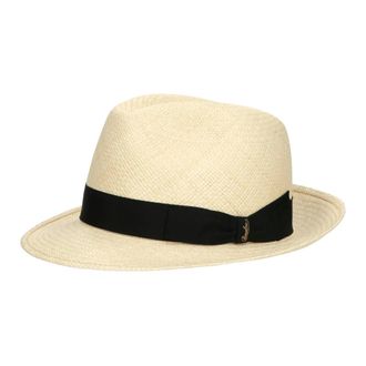 Borsalino Hats, male, Beige, Size: 59 CM Federico Panama Quito Medium Brim