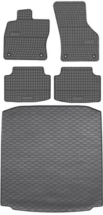 OEM Juego De Alfombrillas De Goma Para Coche Y Alfombrilla Para Maletero Para Skoda Octavia Ii Sed&aacute;n (2013-2020)