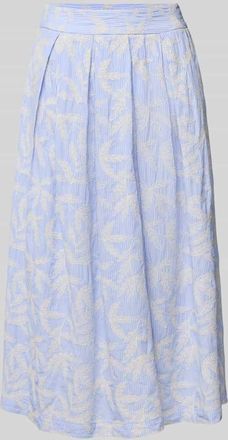 0039 Italy 0039 Italy Midirock mit gelegten Falten Modell KYLIE in Bleu, Größe XXL