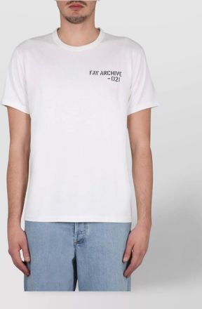 Fay logo crew neck graphic print short sleeves