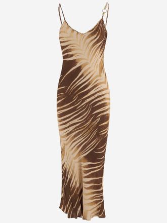 Just Cavalli Vestido de viscosa con estampado tropical de Just Cavalli