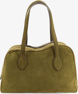 ATP Atelier Womens Shoulder Bag Noale Suede Green