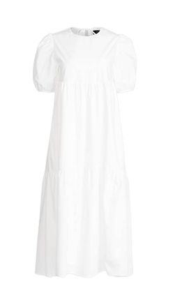 En Saison Womens Poplin Midi Dress In Off White