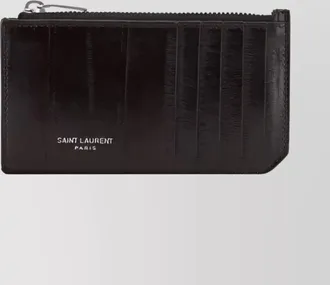 Saint Laurent leather keychain wallet