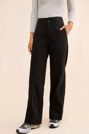 Pilcro The Seamed Flare Pant In Black