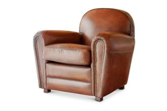 PIB Sillon de cuero marr&oacute;n