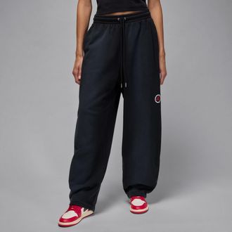 Nike Jordan Womens Jordan Flight Fleece Baggy Pants in Black | IO9533-010