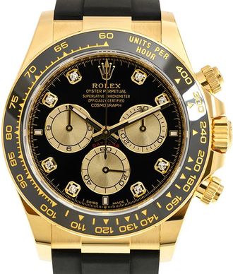 Rolex Daytona Chronograph Automatic Diamond Black Dial Mens Watch 126518LN-0006