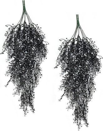 OEM 4 Piezas, Flores Artificiales, Plantas Artificiales, Plantas Colgantes Artificiales, Plantas Colgantes Artificiales, Fiesta, Blanco Y Negro