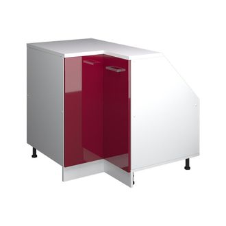 Vicco Armario Para Techo Inclinado Armario De Esquina Rion, Rojo De Alto Brillo, 75.6 X 81.6 Cm Con 1 Puerta, Carcasa Del Armario 60 Cm De Profundidad, Vicc