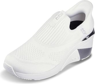 Skechers Womens A-Wedge-Crecent Trainers, White Opulent Garden, 6.5 UK
