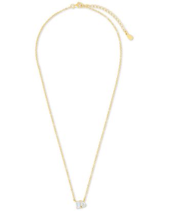 Sterling Forever 14K Over Silver Cz Guinevere Necklace