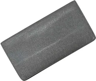 Louis Vuitton Glacier Gray Taiga Leather Long Wallet (Bi-Fold) (Pre-Owned)