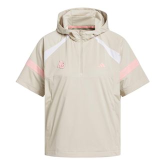 adidas (WMNS) adidas Half-Zip Hooded Anorak Jacket Asia Sizing Khaki Three KG2173