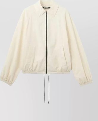 Jacquemus zip up windbreaker jacket drawstring hem