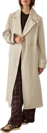 Next Double Breasted Coat in Neutral at Nordstrom, Size Large