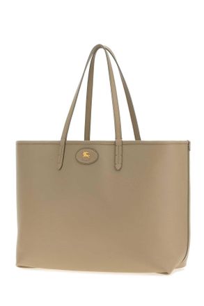 Burberry Womens Dove Grey Leather Reversible Shopping Bag Mallowpink Borse A Mano