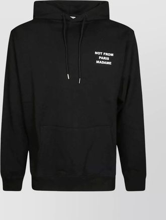 Dr&ocirc;le de Monsieur cotton slogan print hoodie