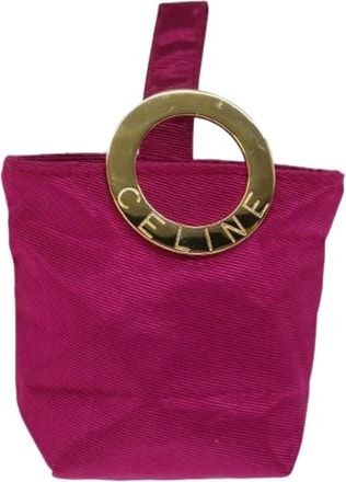 Celine Pre-owned Mini Bags, female, Pink, Size: ONE SIZE Pre-owned Nylon Mini Bag