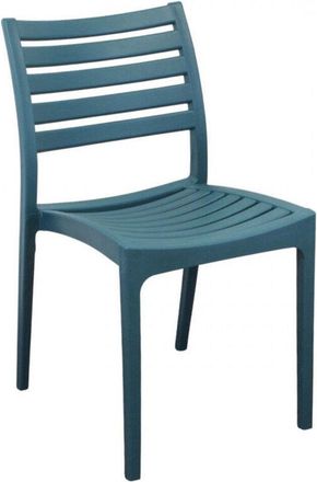 No Brand Sedia impilabile in polipropilene 42,5x49xH78 cm con design moderno Curv&igrave;a - Blu