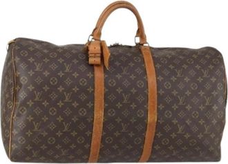 Louis Vuitton Pre-owned Weekend Bags, female, Brown, Size: ONE SIZE Pre-owned Canvas Weekend Bag