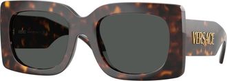 Versace Stijlvolle Zonnebril - Dames - Zonnebrillen - Bruin - 54 MM - Accessoires