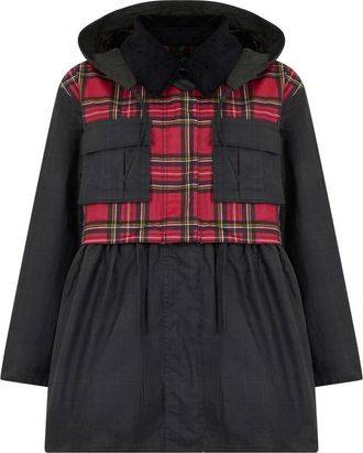 Barbour Tartan Peplum Waxed Jacket - Dames - Parka Jassen - Veelkleurig - XS - Katoen - Jassen